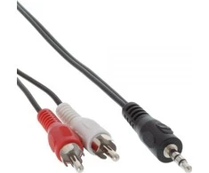 Intos InLine 2 x RCA kištukinis iki 3,5 mm kištukinis kabelis, 1,8 m