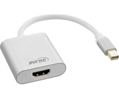 InLine Cable ® Mini DisplayPort HDMI adapteris, aliuminio su garsu, 4K/60Hz, baltas, 0,15 m
