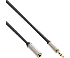 Kabelis InLine lizdas 3,5 mm – 3,5 mm lizdas 5 m sidabro (99235)
