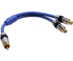 Kabelis InLine RCA (Cinch) - RCA (Cinch) x2 0,25m mėlyna (89924P)