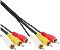 Kabelis InLine RCA (Cinch) x3 - RCA (Cinch) x3 5m juoda (89605)
