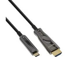 Kabelis InLine ® USB monitoriaus AOC kabelis, USB Type-C vyrų iki HDMI mažas (DP Alt Mode), 50m