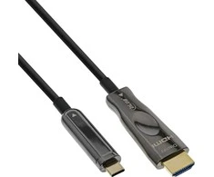 Kabelis InLine ® USB monitoriaus AOC kabelis, USB Type- C vyrų HDMI mažas (DP Alt Mode), 25m