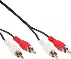 Kabelis Intos RCA (Cinch) x2 - RCA (Cinch) x2 15m juoda (89931A)