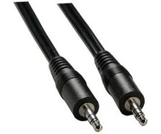 Audio Kabelis Jack (3,5mm) M - Jack (3,5mm) M, 1.2m, juoda, Logo, EOL