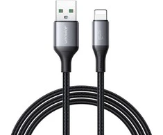 Joyroom S-A28 Flash Series 3A USB-A – Lightning cable 2m – juodos spalvos