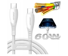 Joyroom S-A59 Vibrant Series 60W USB-C - USB-C kabelis 1.2m - Baltas