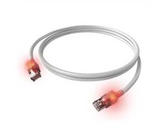 Easylan Kryžminis kabelis EasyLan S/FTP DualBoot LED Cat.6A, RJ45 / RJ45, LSOH, balta, 7,5 m