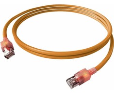 Easylan Kabelis krosowy EasyLan S/FTP DualBoot LED Cat.6A, RJ45 / RJ45, LSOH, oranžinė, 5 m