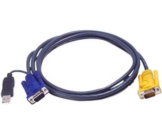 Aten KVM kabeliai, 2m, Juodieji (2L5202UP)