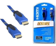 Lexton Mėlyna Kabelis HDMI-HDMI 1,5 m mėlynas v1.4 blist.