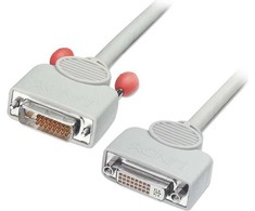 Kabelis Lindy DVI-D - DVI-D 0.5m balta (41127)