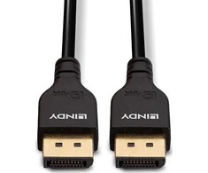 DisplayPort Kabelis - LINDY Slim DisplayPort 1.4 Kabelis, 3 m, Juodas