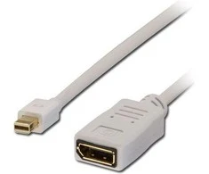 Kabelis Lindy Rodyti Port Mini - DisplayPort 1.5m balta