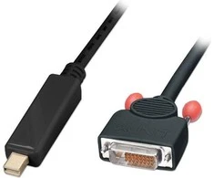 Kabelis Lindy Rodyti Port Mini - DVI- D 3m juoda (41697)
