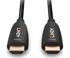 HDMI Laidas - LINDY Šviesolaidinis Hibridinis HDMI 8K60 Laidas, 20 m, Juodas
