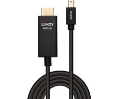 Adapteris - LINDY Mini DisplayPort į HDMI Kabelis, 4096x2160@60Hz, 3 m, Juodas