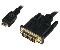 Kabelis LogiLink HDMI mini - DVI- D 1m Juodas (CHM002)