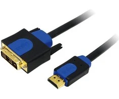 Kabelis LogiLink HDMI - DVI- D 1,8m mėlyna (CHB3102)