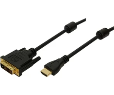 Kabelis LogiLink HDMI - DVI- D 3m juoda (CH0013)