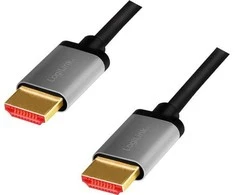 LOGILINK CHA0104 HDMI laidas A/M į A/M 8K/60Hz alu juodas/pilkas 1m