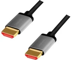 LOGILINK CHA0106 HDMI cable A/M to A/M 8K/60Hz alu juodas/pilkas 3m
