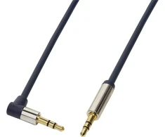 LOGILINK CA11300 LOGILINK - Garso kabelis 3.5 Stereo M/M 90 kampinis, 3.00 m, mėlynas