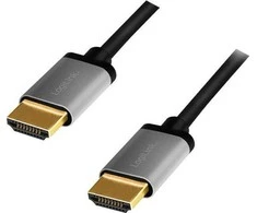 LOGILINK CHA0102 HDMI cable A/M to A/M 4K/60 Hz alu juodas/pilkas 3m