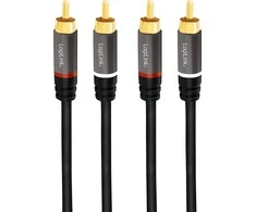Pelė Kabelis LogiLink RCA (Cinch) x2 - RCA (Cinch) x2 5m Juodas (CA1207)