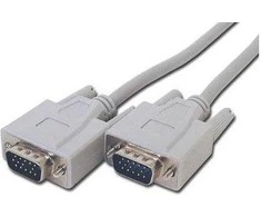 Video Kabelis VGA (D-Sub) (M) - VGA (D-Sub) (M), 3m, pilka, Logo