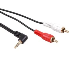 MACLEAN MCTV-824 Maclean MCTV-824 Jack Angled 90 to 2 RCA kabelis 1m juodas