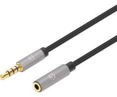 Kabelis Manhattan Jack 3.5mm - Jack 3.5mm 1m pilkas (356022)