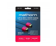 Kabelis Mathorn Wideo Ultra Slim 2.5mm HDMI į HDMI 2.1 8K60 50cm (MVC-8K50AA)