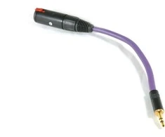 Kabelis Melodika Jack 3.5mm - Jack 6.3mm 0.2m violetinė