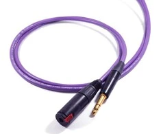 Kabelis Melodika Jack 6.3mm - 6.3mm 1,5m purpurinės