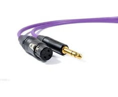 Kabelis Melodika Jack 6,3mm - XLR 1m violetinė