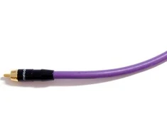 Kabelis Melodika RCA (Cinch) - RCA (Cinch) 0,75m violetinė