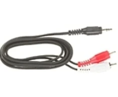Mercodan 3,5 mm - 2 x RCA, M-M, 10 m, 3,5 mm, kištukas, 2 x RCA, kištukas, 10 m, juodas, raudonas, baltas