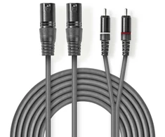 Kabelis Nedis XLR - XLR 3m pilka (COTH15210GY30)
