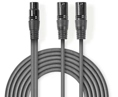 Kabelis Nedis XLR - XLR 1.5m pilka (COTH15020GY15)