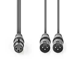 Kabelis Nedis XLR - XLR 1.5m pilka (COTH15020GY15)