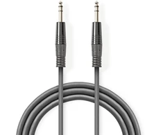 Nedis Stereo Audio kabelis jack 6.35 mm (M) - jack 6.35 mm (M) 1.50 m tmavě pilka