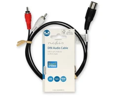Kabelis Nedis DIN (5-pin) 2 x RCA 1 m (CAGL20200BK10)
