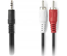 Kabelis Nedis 3.5mm 2 x RCA 10 m (CAGL22200BK100)
