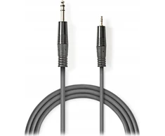 Kabelis Nedis COTH23205GY15 kabelis audio 1,5 m 6.35mm 3.5mm Pilka