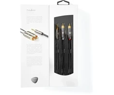 Nedis Stereo Audio kabelis jack 3.5 mm (M) - 2x RCA (M) 5.00 m pilka