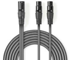 Kabelis Nedis XLR - XLR 1.5m pilka (COTH15025GY15)