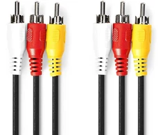 Nedis Kabelis 3xRCA - 3xRCA kištukai 1.5 m
