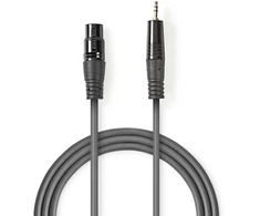 Kabelis Nedis XLR - XLR 1.5m pilka (COTH15300GY15)