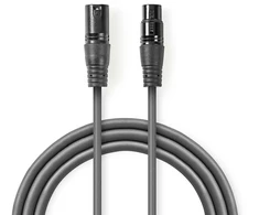 Kabelis Nedis XLR - XLR 1 m pilka (COTH15012GY10)